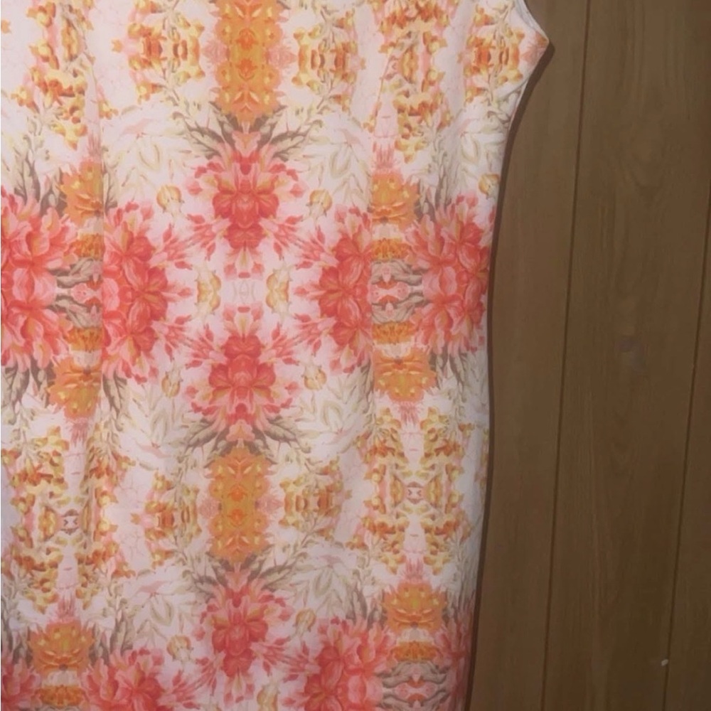 Cato Floral Mini Dress - Orange and Pink